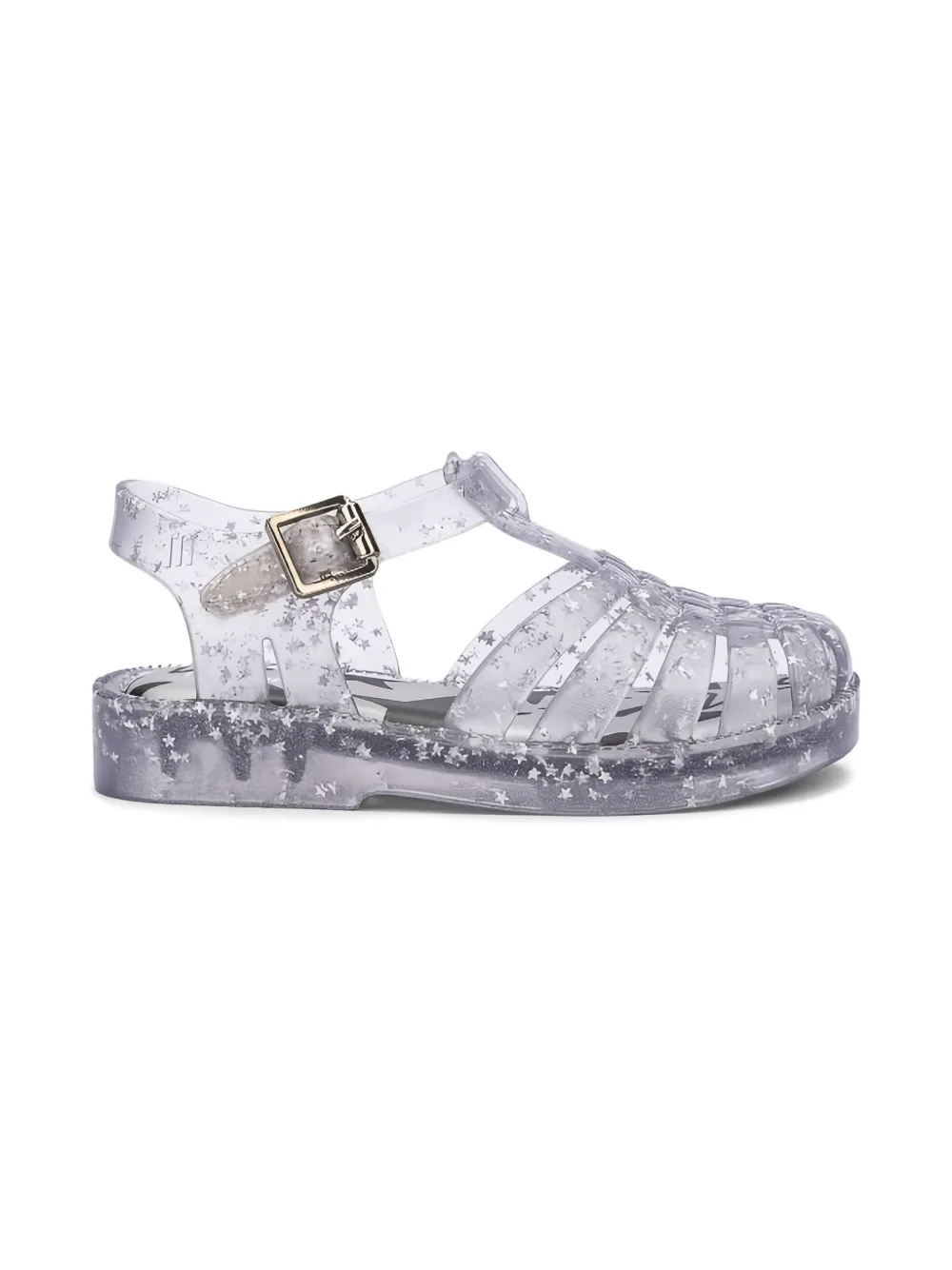 Mini Melissa Possession Shiny glitter-star sandals Grey