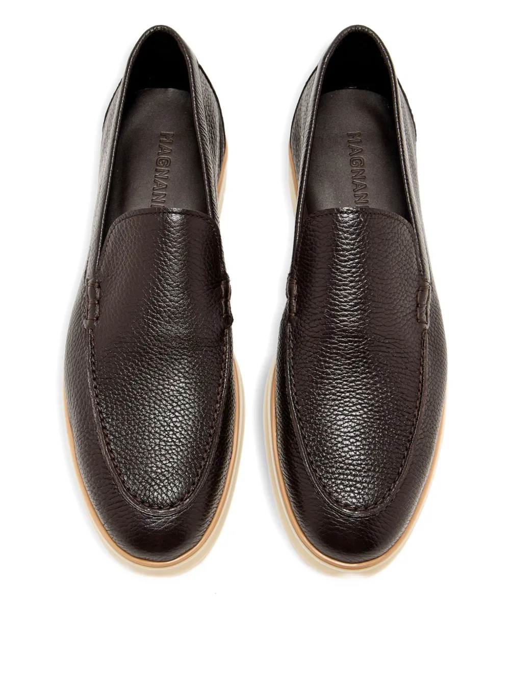 Magnanni leather slip-on shoes Brown