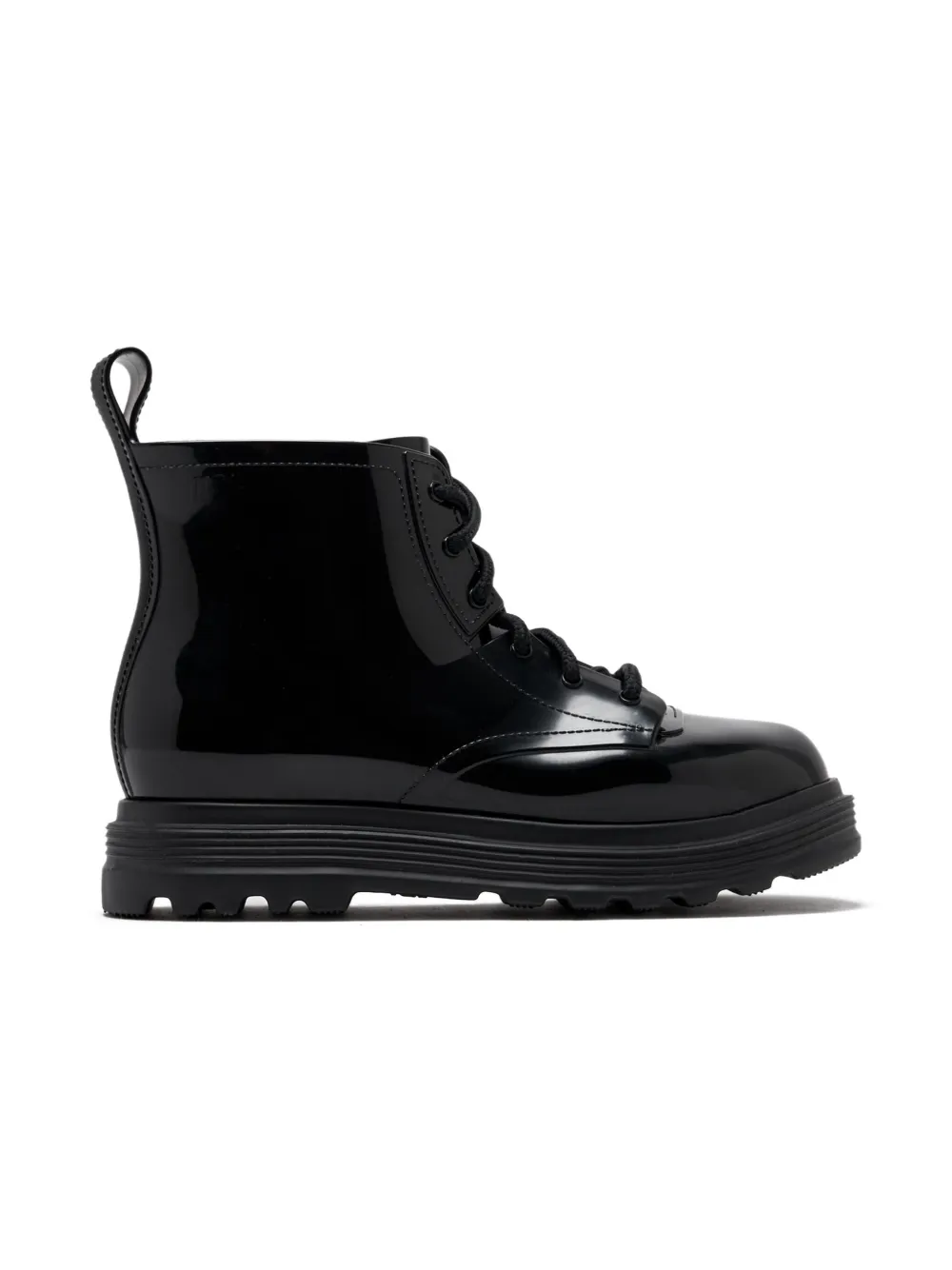 Mini Melissa lace-up platform boots Black