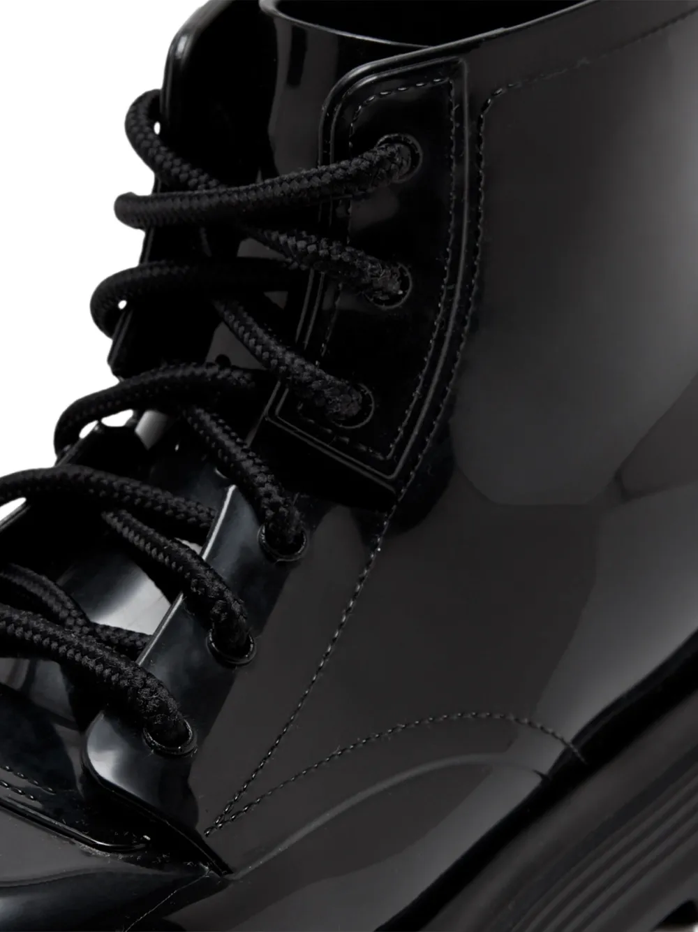 Mini Melissa lace-up platform boots Black