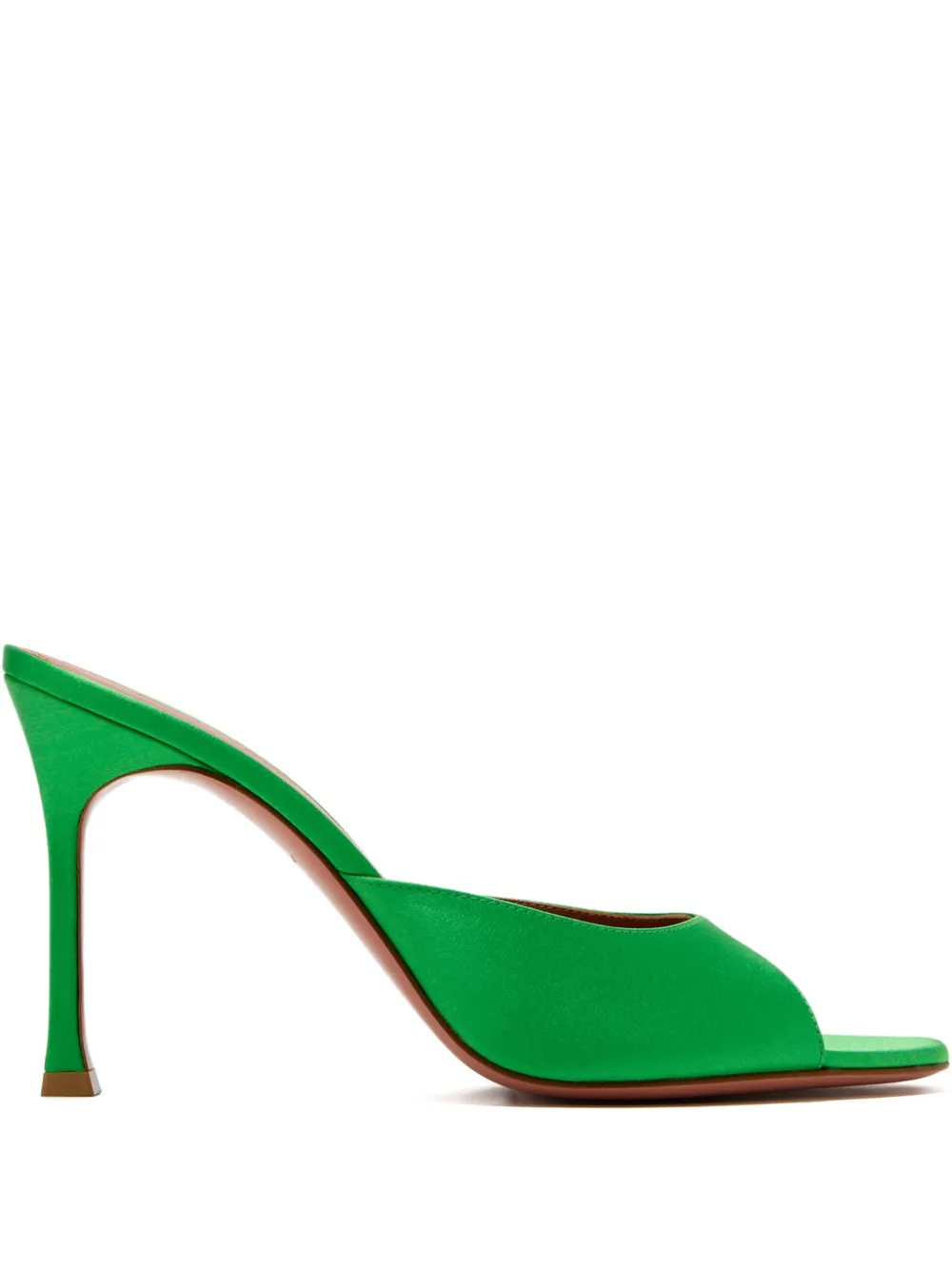 Amina Muaddi 95mm satin sandals Green