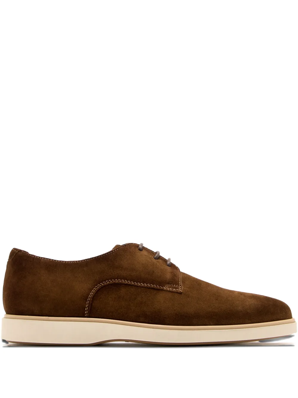 Magnanni suede lace-up derby shoes Brown