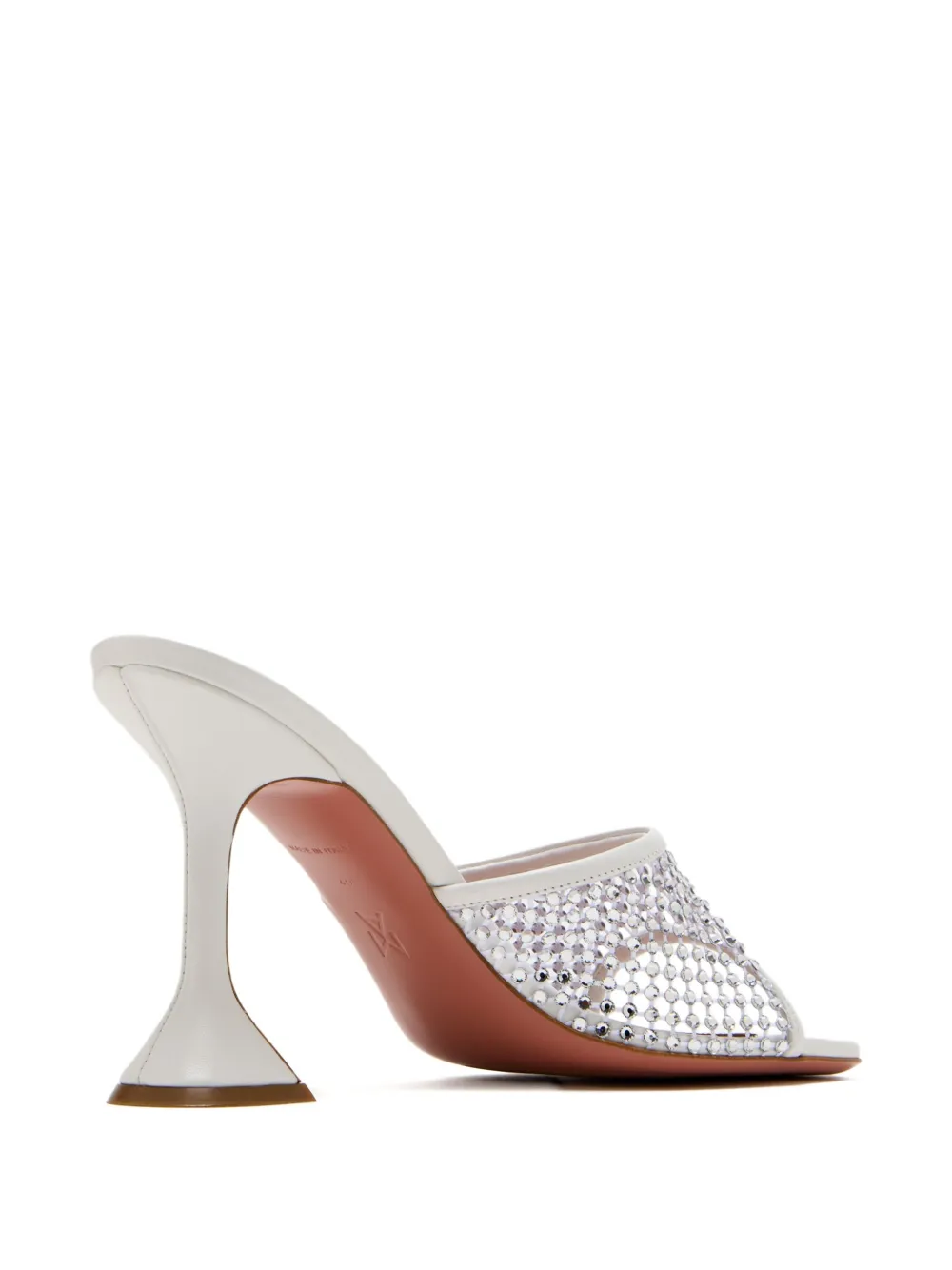 Amina Muaddi 95mm rhinestone-embellished sandals White