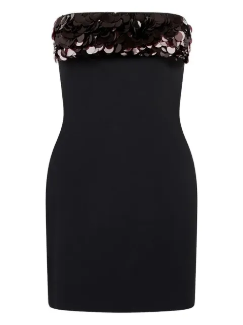 David Koma sequin-embellished strapless mini dress