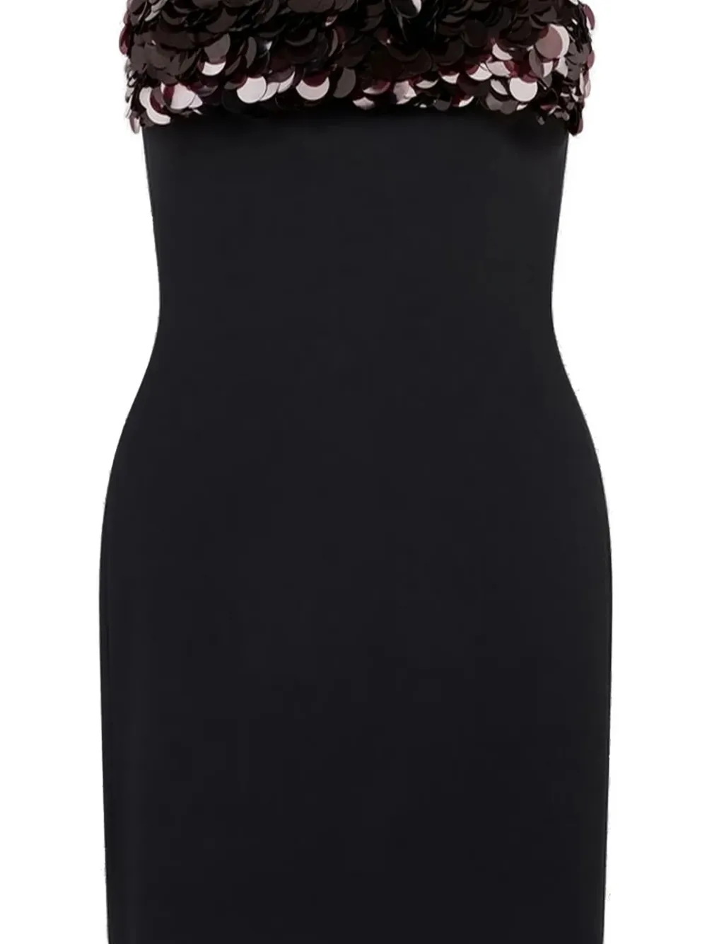 David Koma sequin-embellished strapless mini dress - Zwart