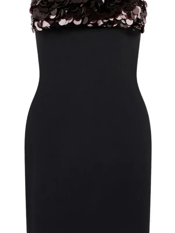David Koma sequin-embellished Strapless Mini Dress | Black | FARFETCH