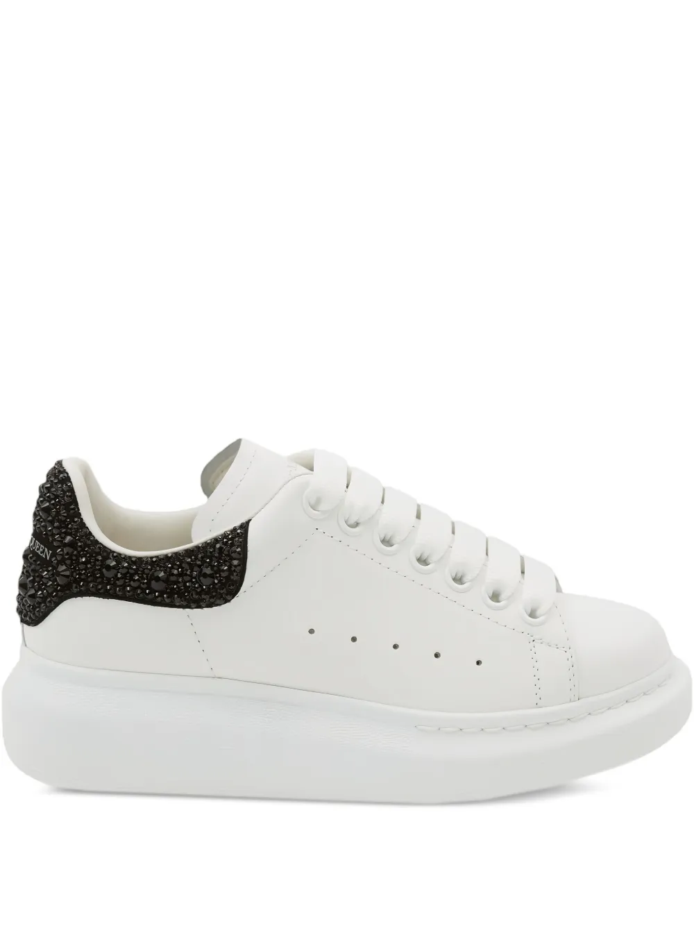 Alexander McQueen Oversize sneakers met plateauzool en verfraaid met kristallen Wit