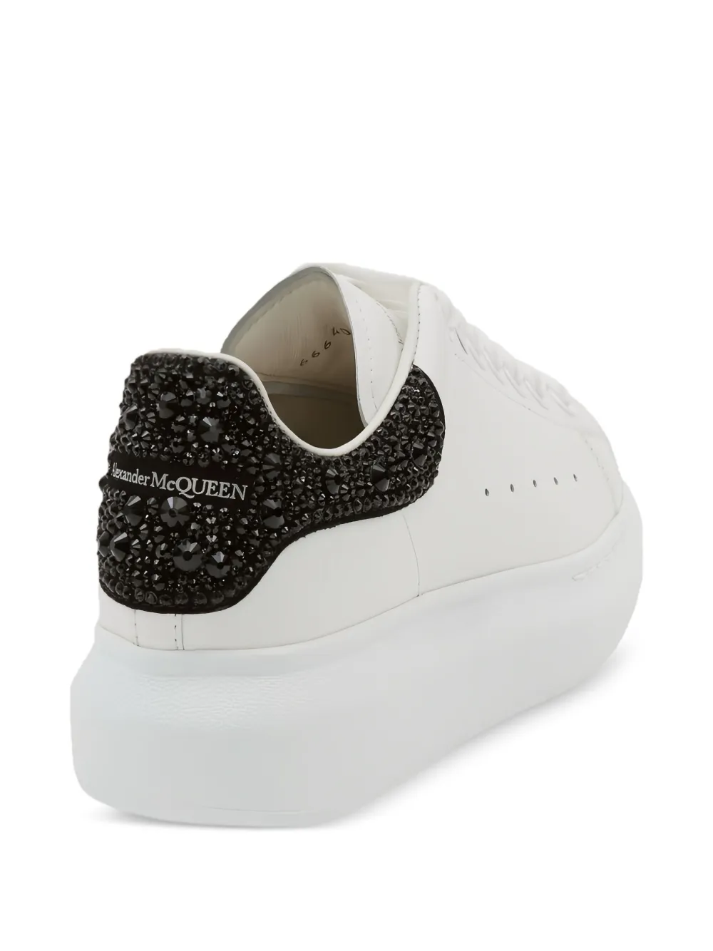 Alexander McQueen Oversize sneakers met plateauzool en verfraaid met kristallen Wit