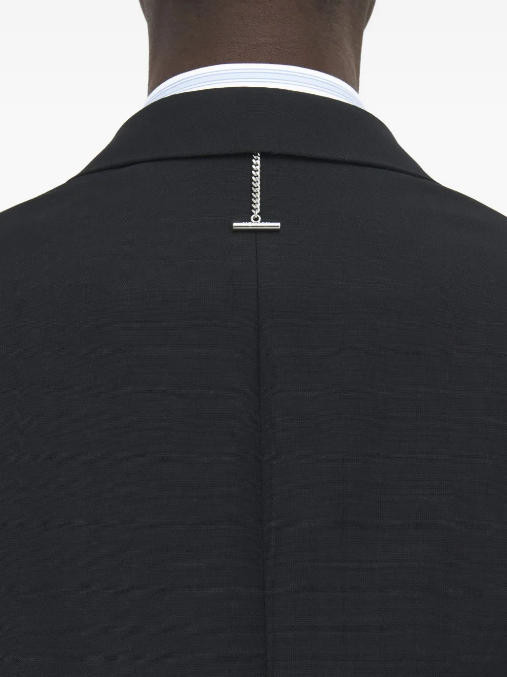Alexander Mcqueen Double-breasted Chain-detail Blazer In Black