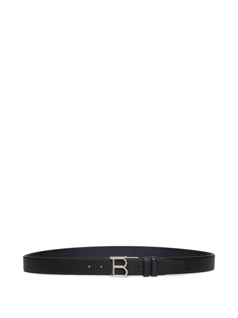 logo-buckle leather belt
