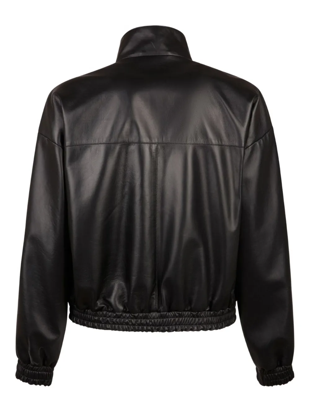 Bally Leren bomberjack Zwart
