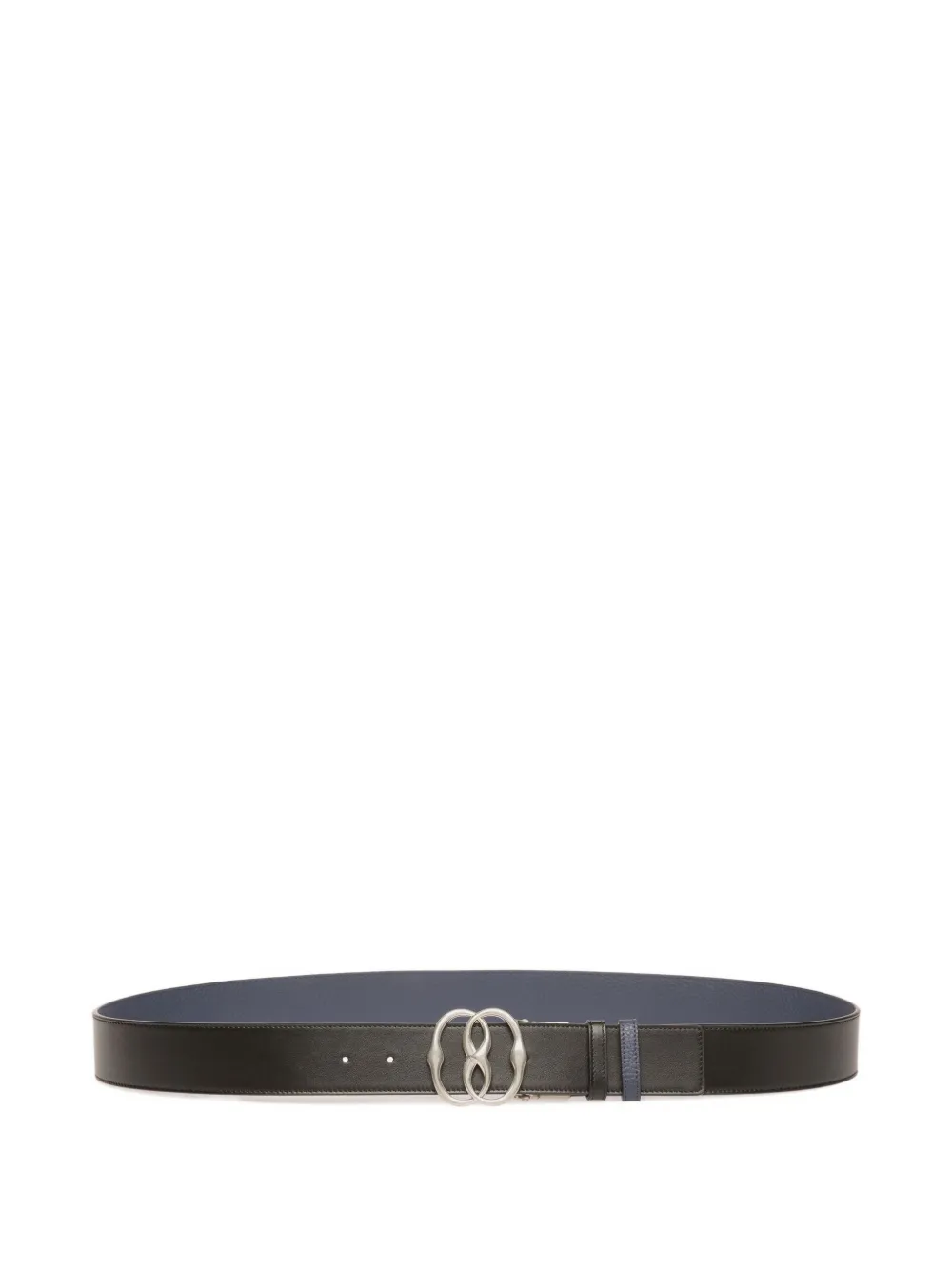Bally Omkeerbare leren riem met embleem Zwart