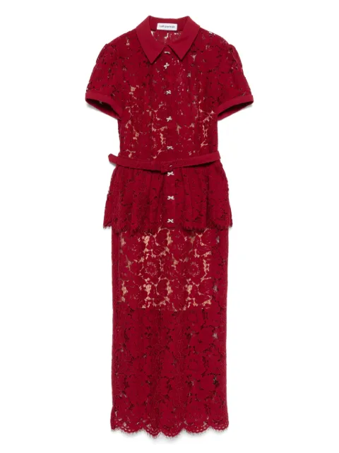 Self-Portrait lace peplum dress