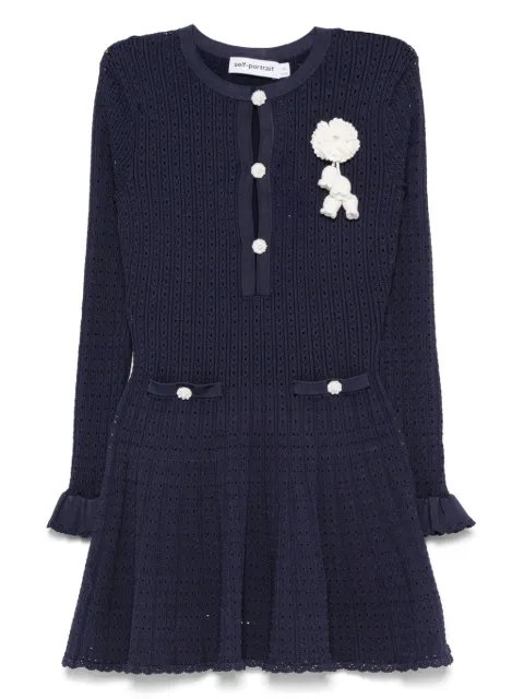 Self-Portrait crochet-knit dress