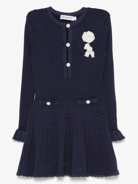 Self-Portrait crochet-knit dress