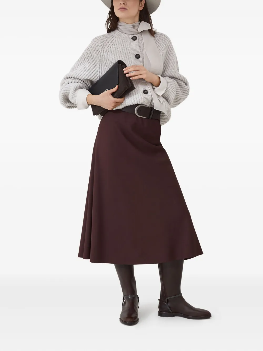 Brunello Cucinelli A-line midi skirt | A-Line Skirts | Image 2