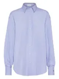 Brunello Cucinelli long-sleeve button-up shirt - Blue