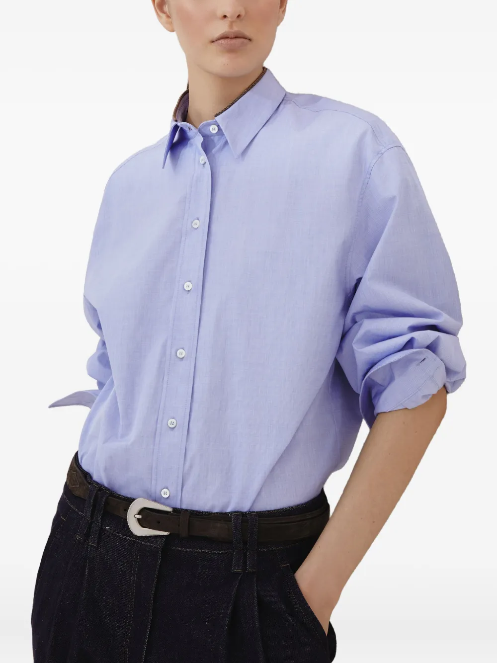 Brunello Cucinelli Button-up blouse Blauw