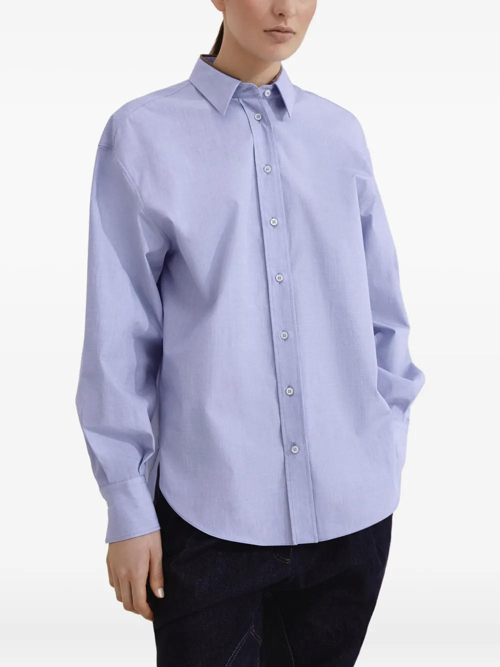 Brunello Cucinelli Button-up blouse Blauw
