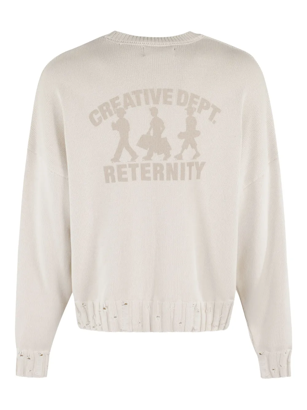 RETERNITY Creative Dept. distressed-knit sweater - Beige