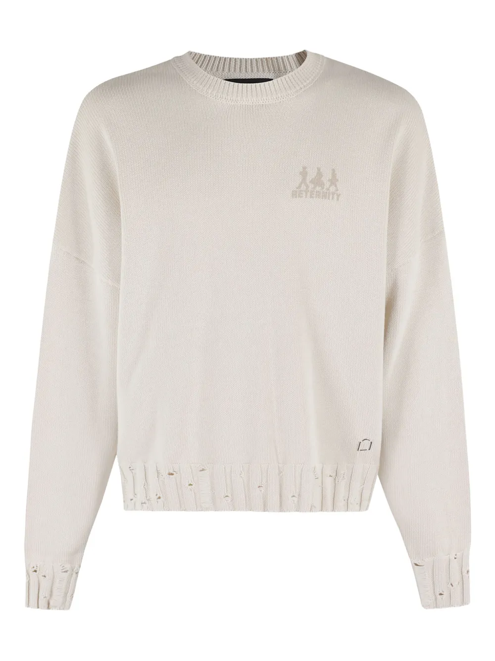RETERNITY Creative Dept. distressed-knit sweater | Neutrals | Image 1