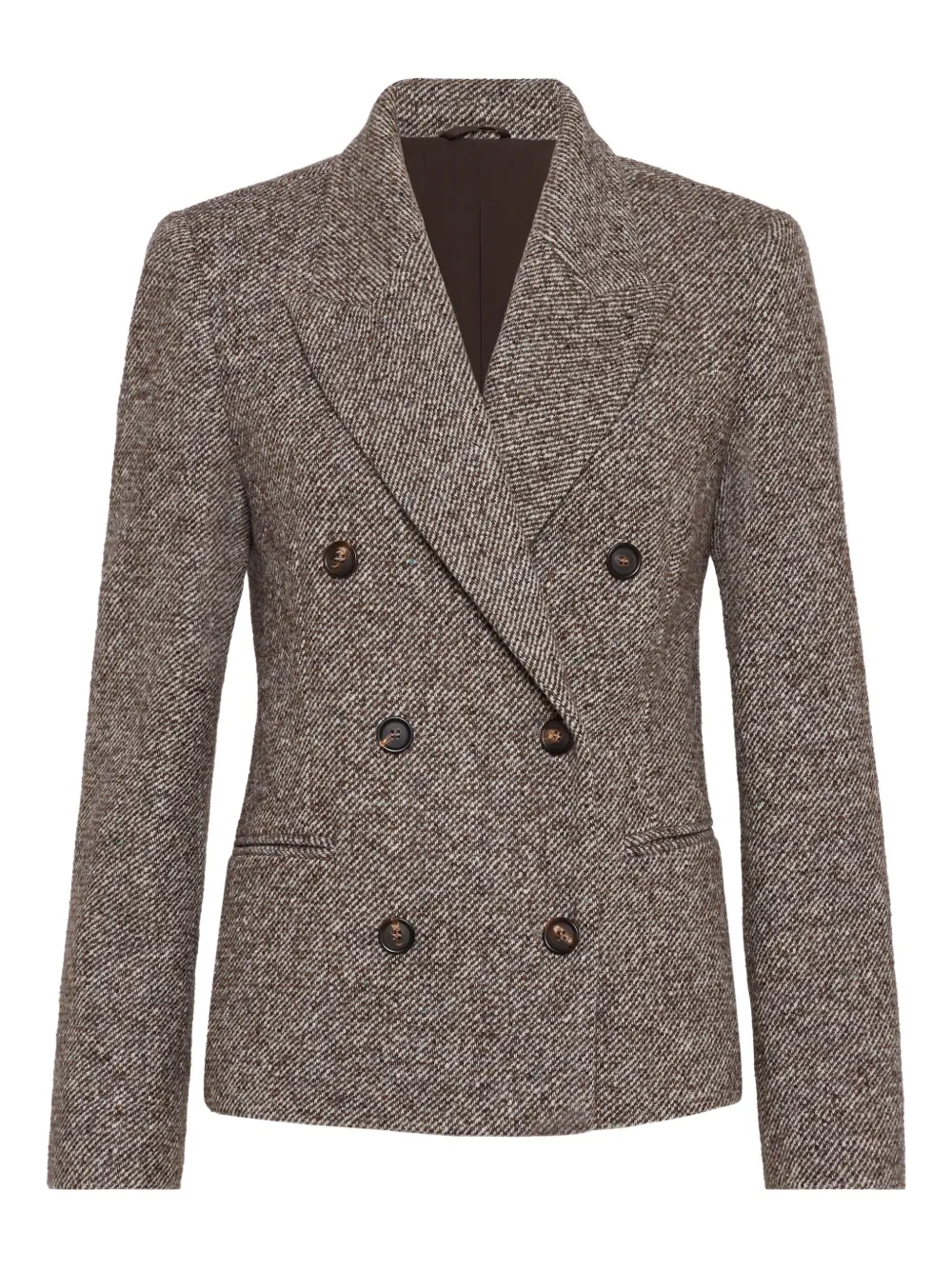Brunello Cucinelli double-breasted blazer | Brown | Image 1