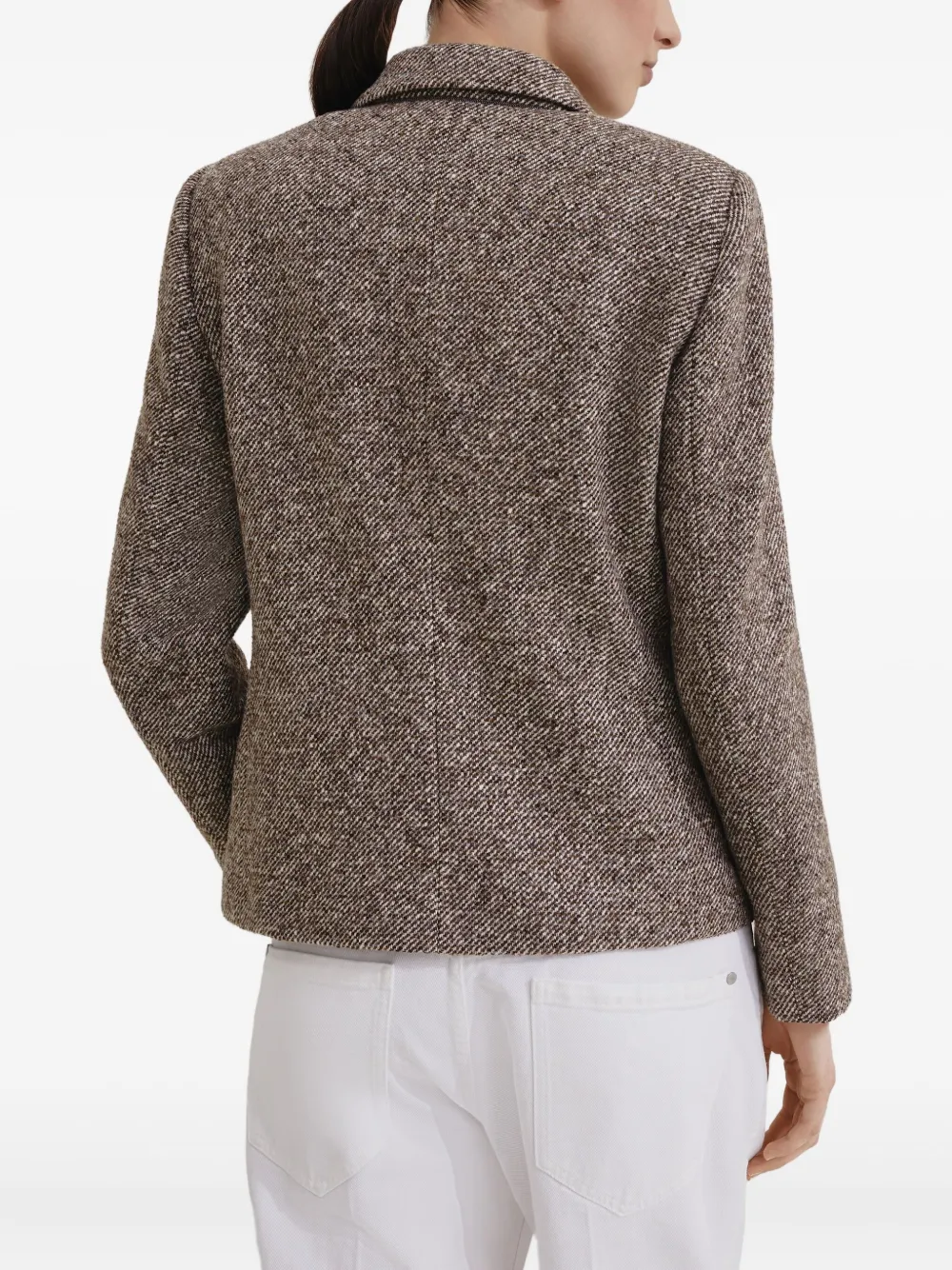 Brunello Cucinelli Blazer met dubbele rij knopen Bruin