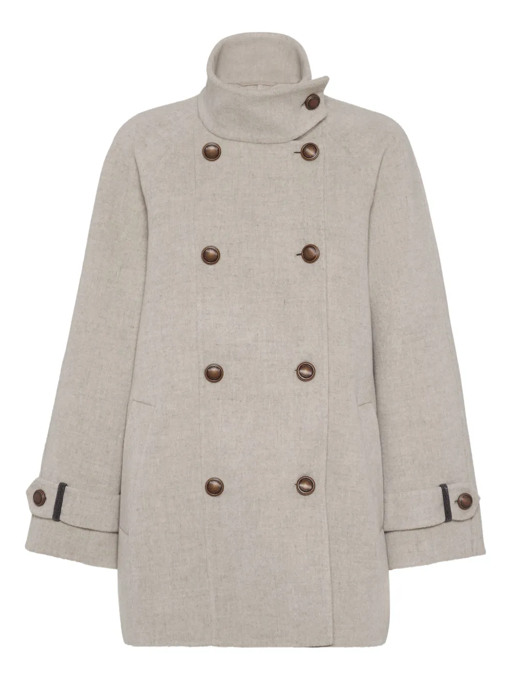 Brunello Cucinelli Jas met dubbele rij knopen Beige