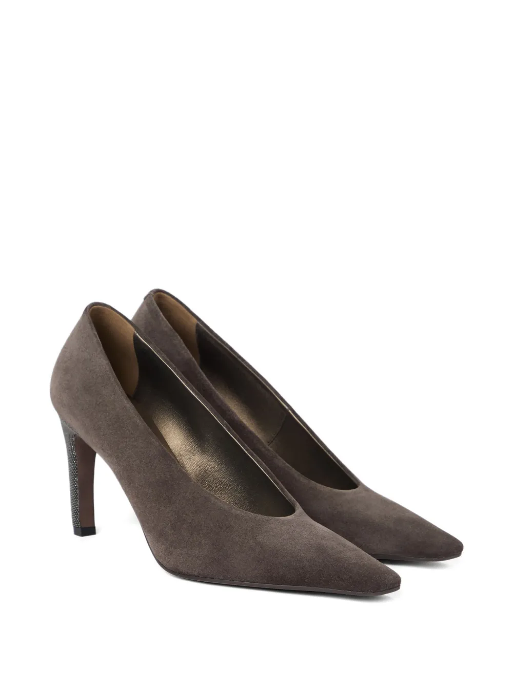 Brunello Cucinelli Suède pumps Bruin
