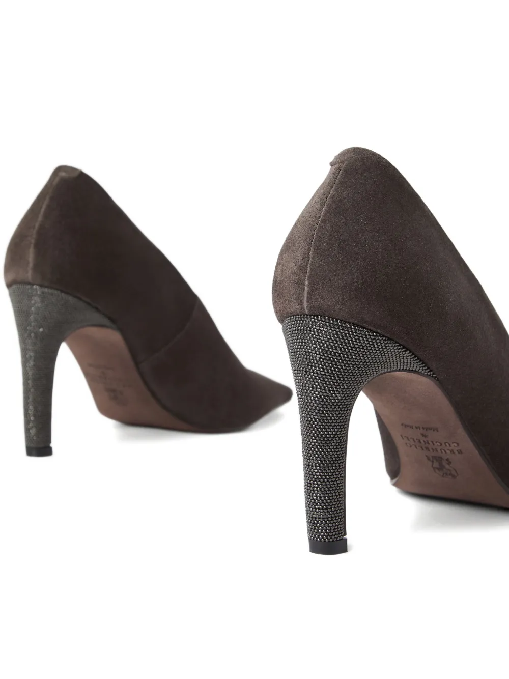 Brunello Cucinelli Suède pumps Bruin