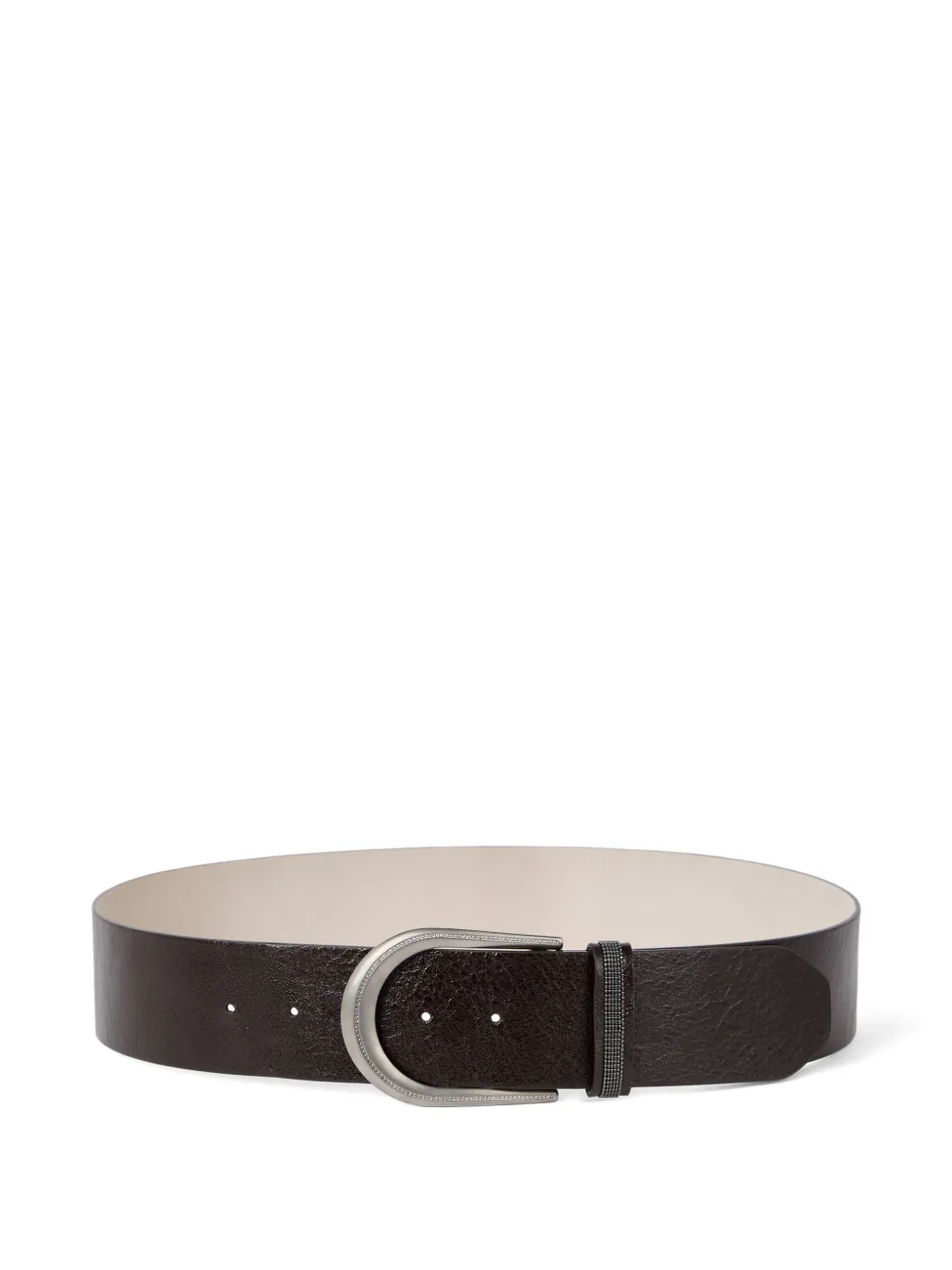 Brunello Cucinelli Leren riem Zwart