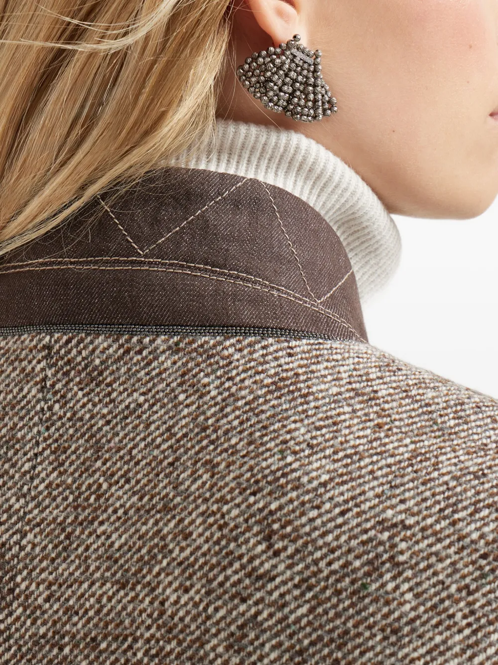 Brunello Cucinelli Jas met ceintuur Bruin