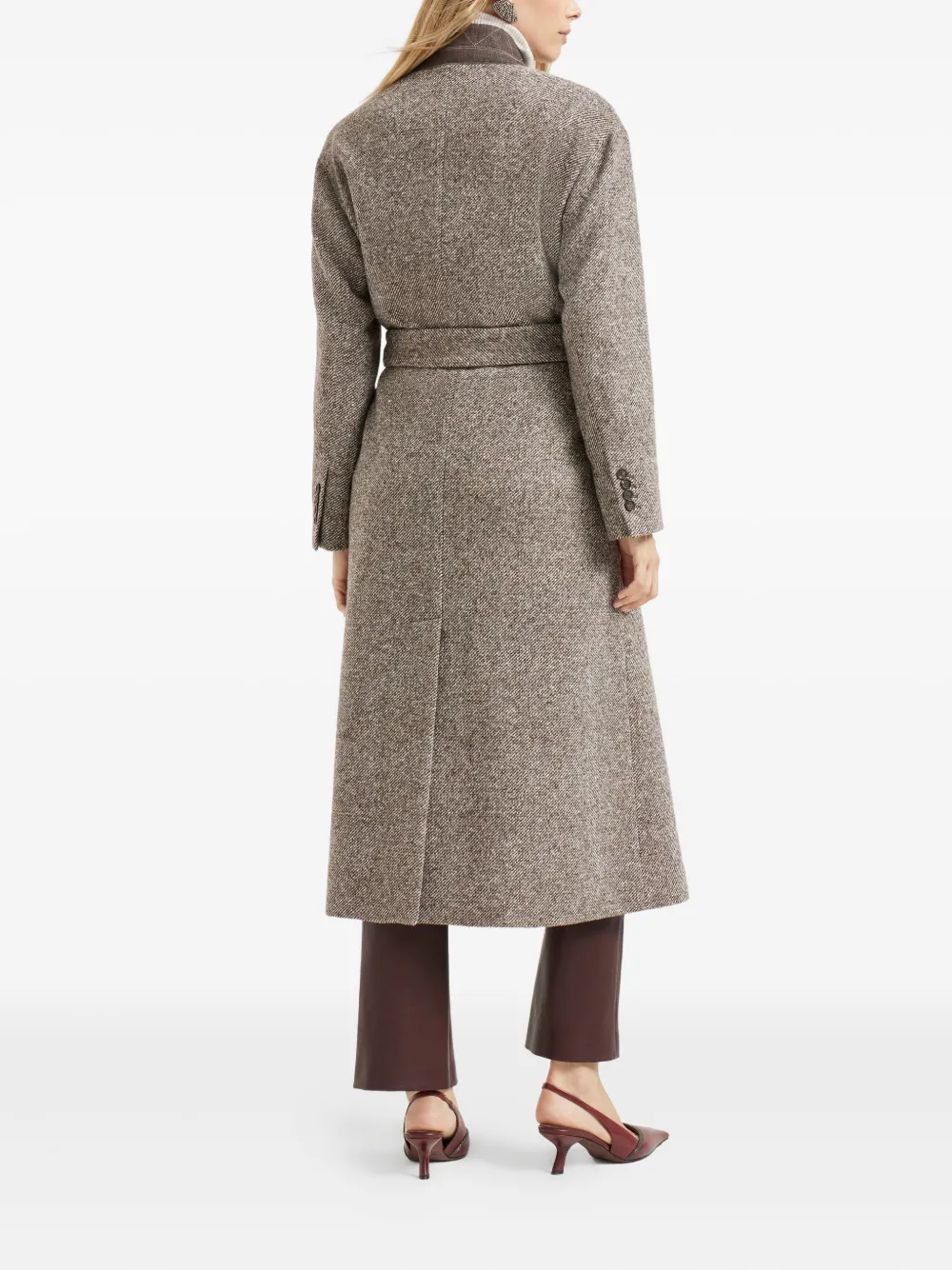Brunello Cucinelli Jas met ceintuur Bruin
