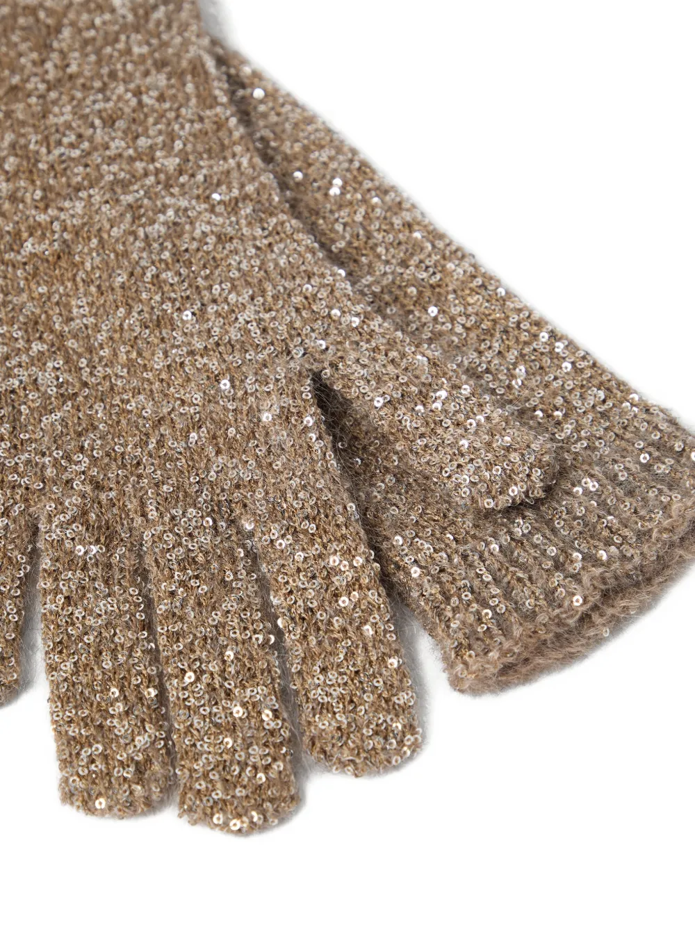 Brunello Cucinelli Handschoenen verfraaid met pailletten Bruin
