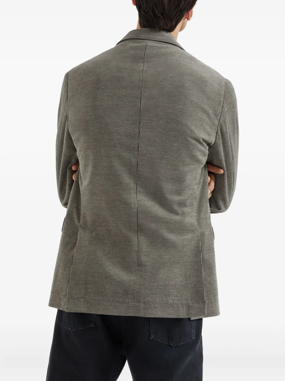 Brunello Cucinelli Gestreepte blazer Bruin