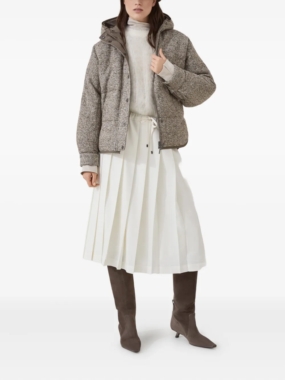 Brunello Cucinelli Trui met geborstelde afwerking Wit