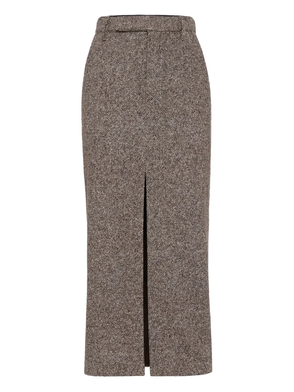 Brunello Cucinelli slit-front pencil maxi skirt | Brown | Image 1