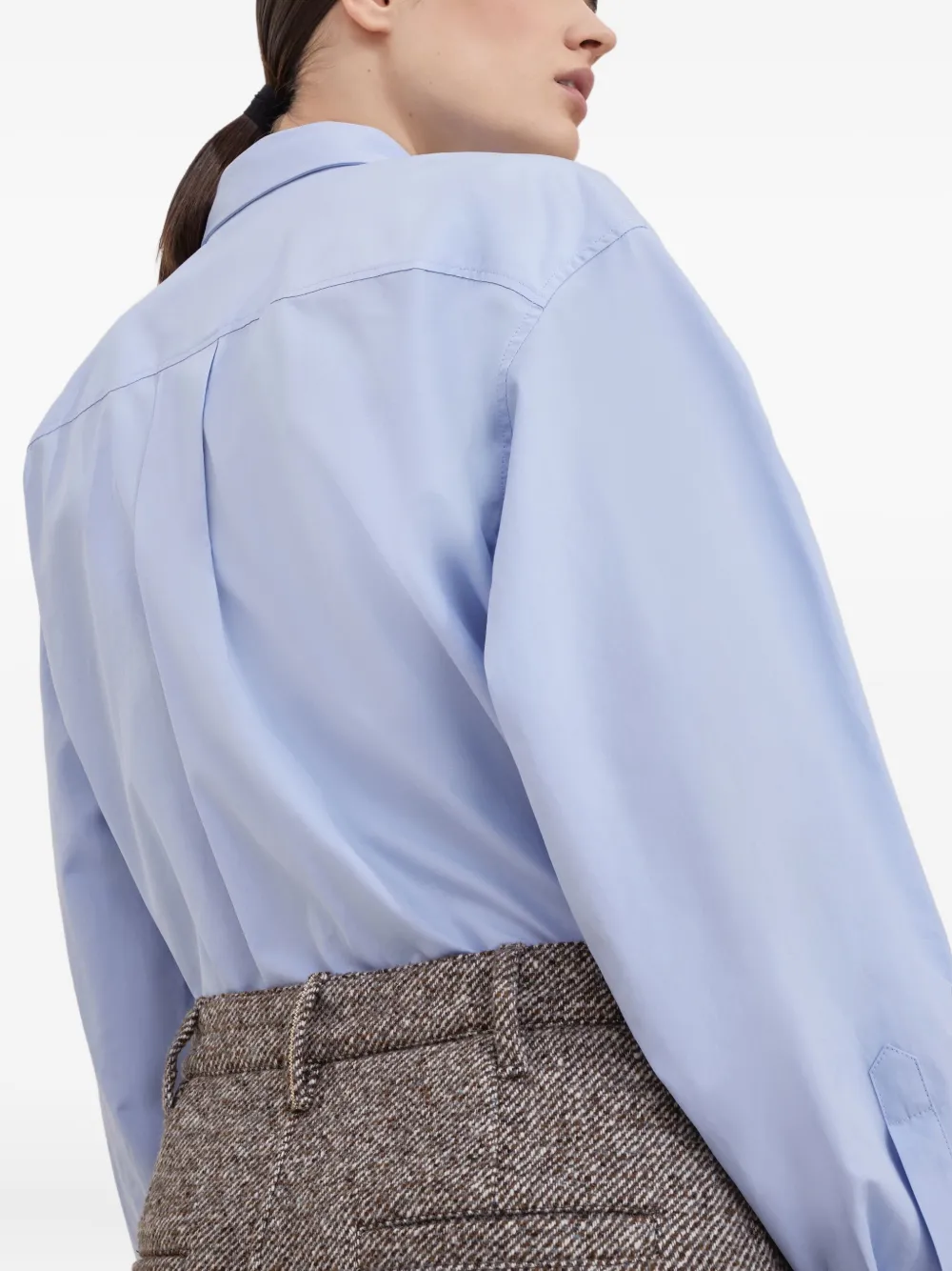 Brunello Cucinelli Maxi-kokerrok met split Bruin