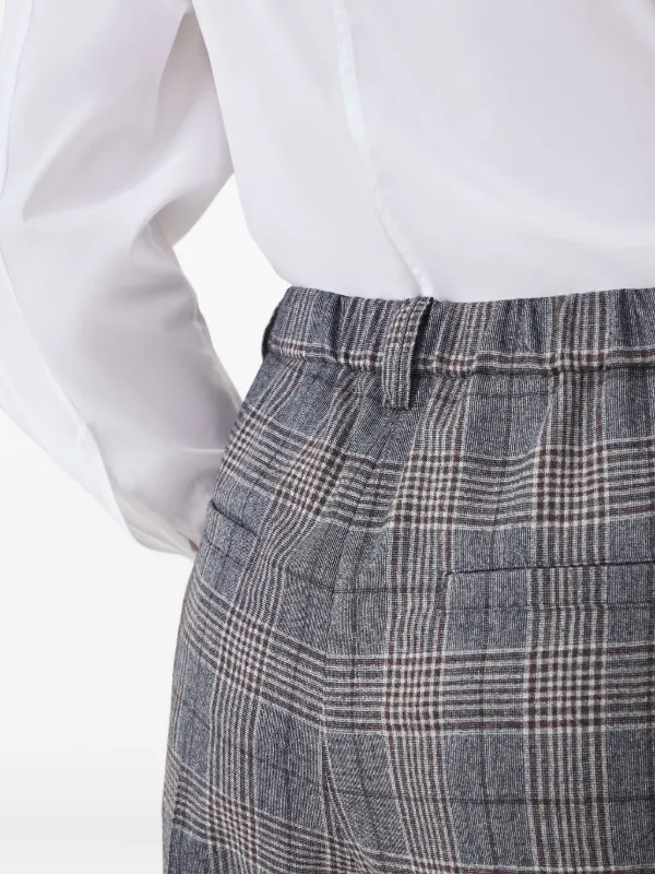 Brunello Cucinelli チェック パンツ | グレー | FARFETCH JP