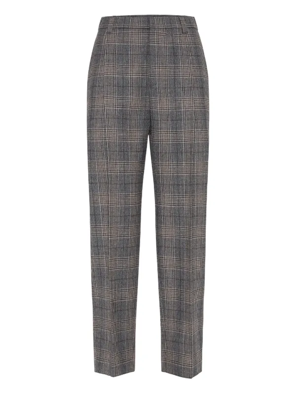 Brunello Cucinelli チェック パンツ | グレー | FARFETCH JP