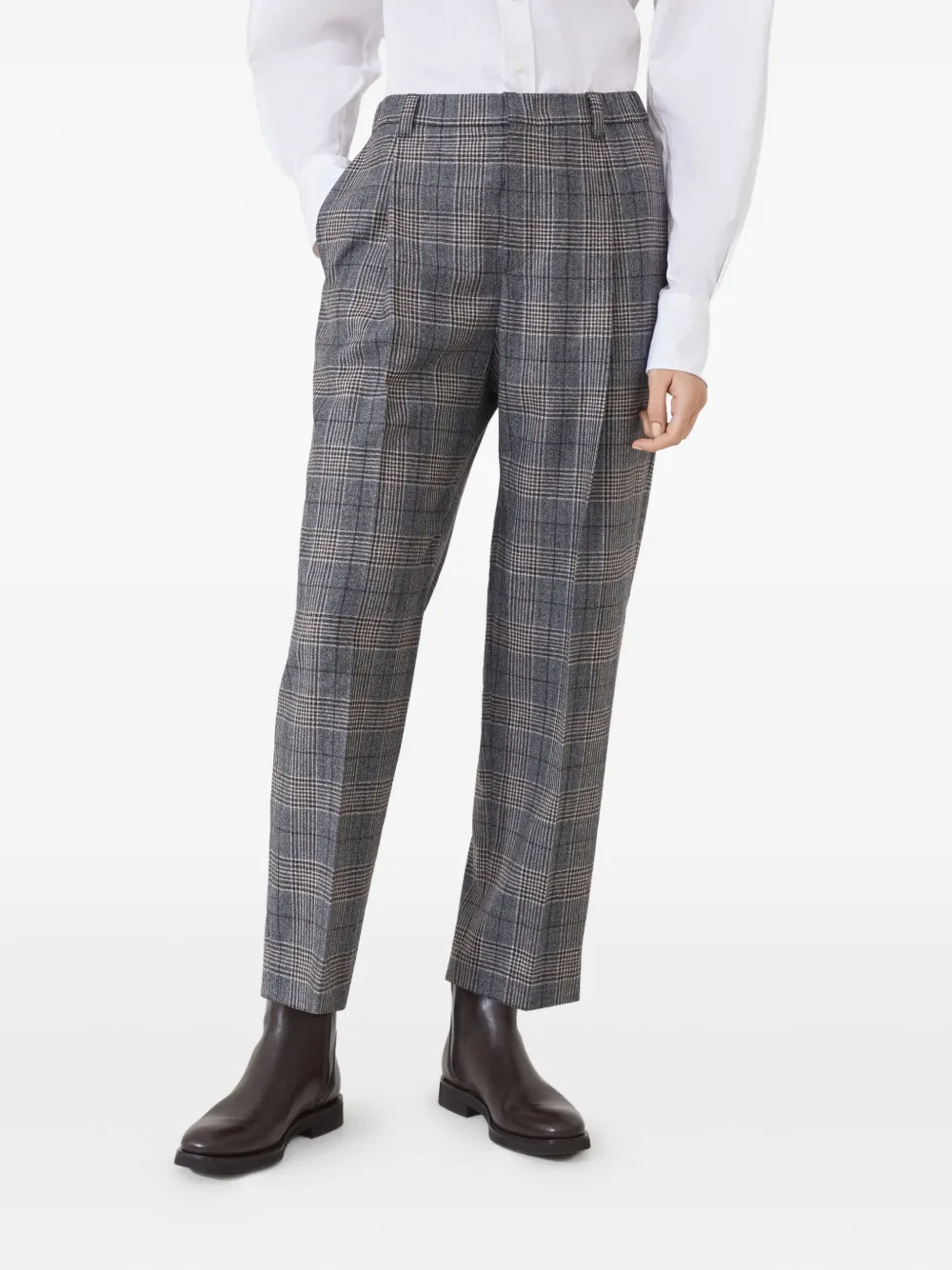 Brunello Cucinelli Geruite broek Grijs