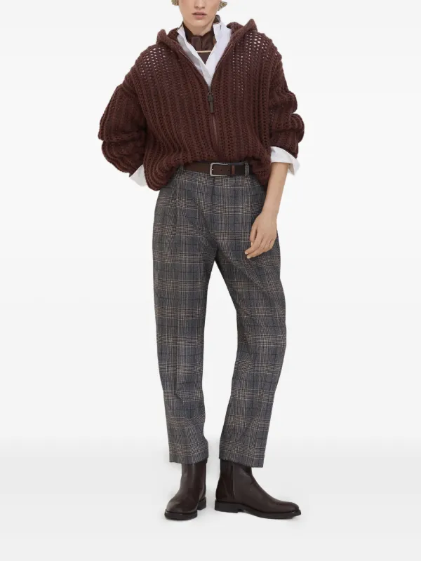 Brunello Cucinelli チェック パンツ | グレー | FARFETCH JP