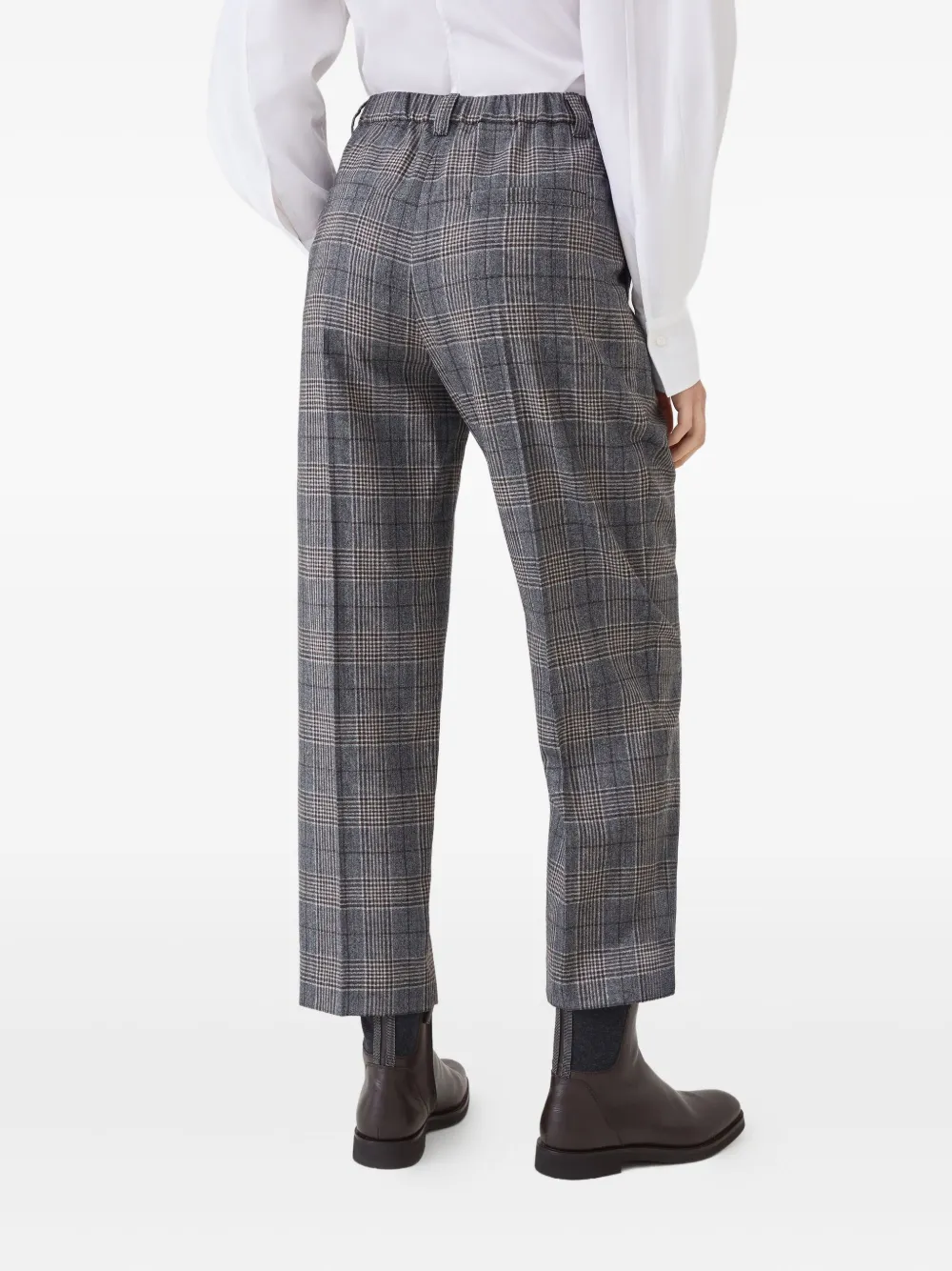 Brunello Cucinelli Geruite broek Grijs