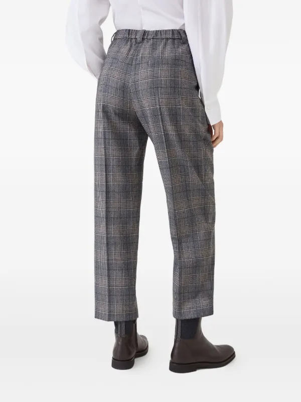 Brunello Cucinelli チェック パンツ | グレー | FARFETCH JP