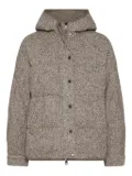 Brunello Cucinelli chevron flecked down jacket - Brown