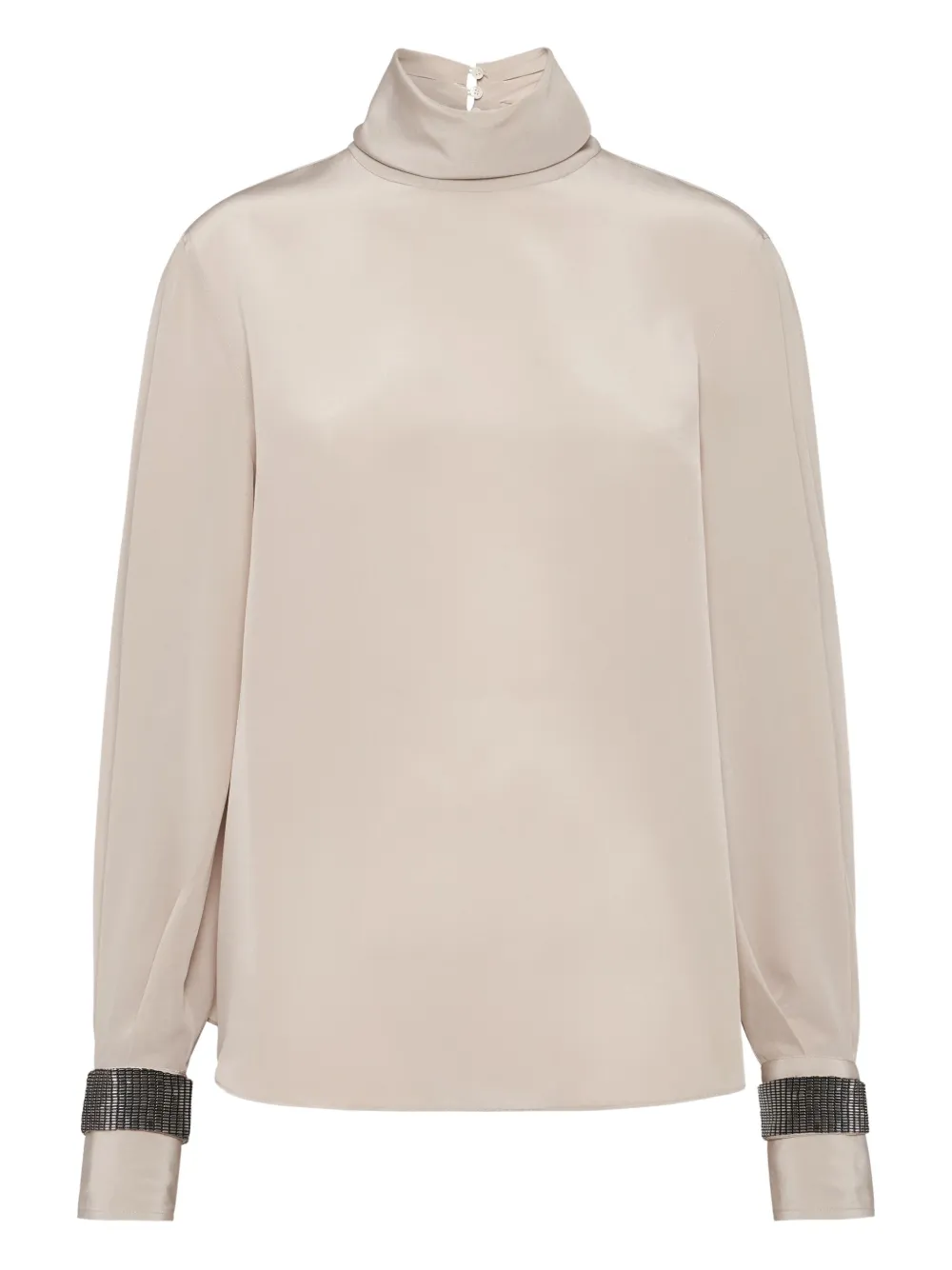 Brunello Cucinelli Crêpe de chine blouse Beige