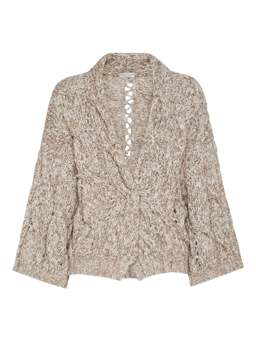 Brunello Cucinelli Grofgebreid vest Beige