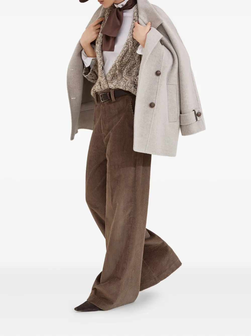 Brunello Cucinelli Grofgebreid vest Beige