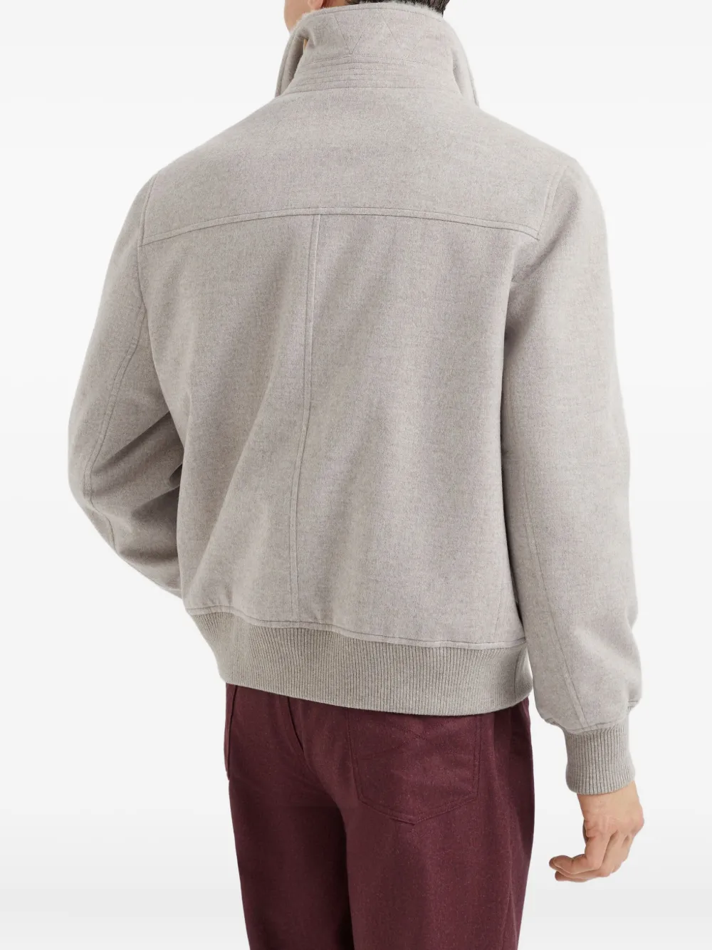 Brunello Cucinelli Kasjmier bomberjack Grijs