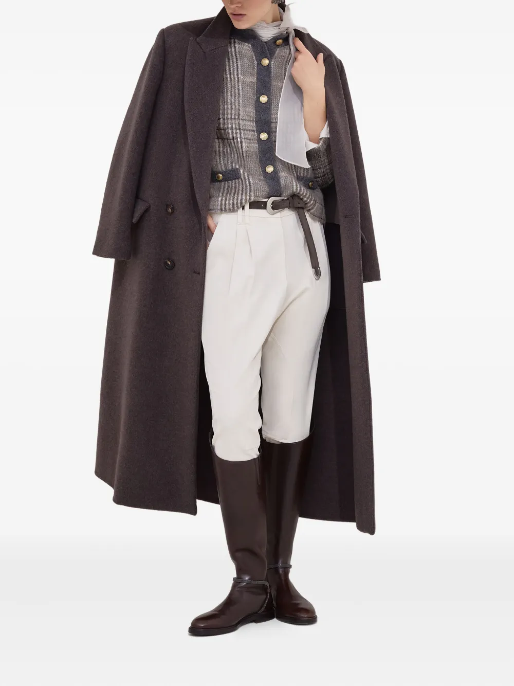 Brunello Cucinelli Vest met jacquard Grijs